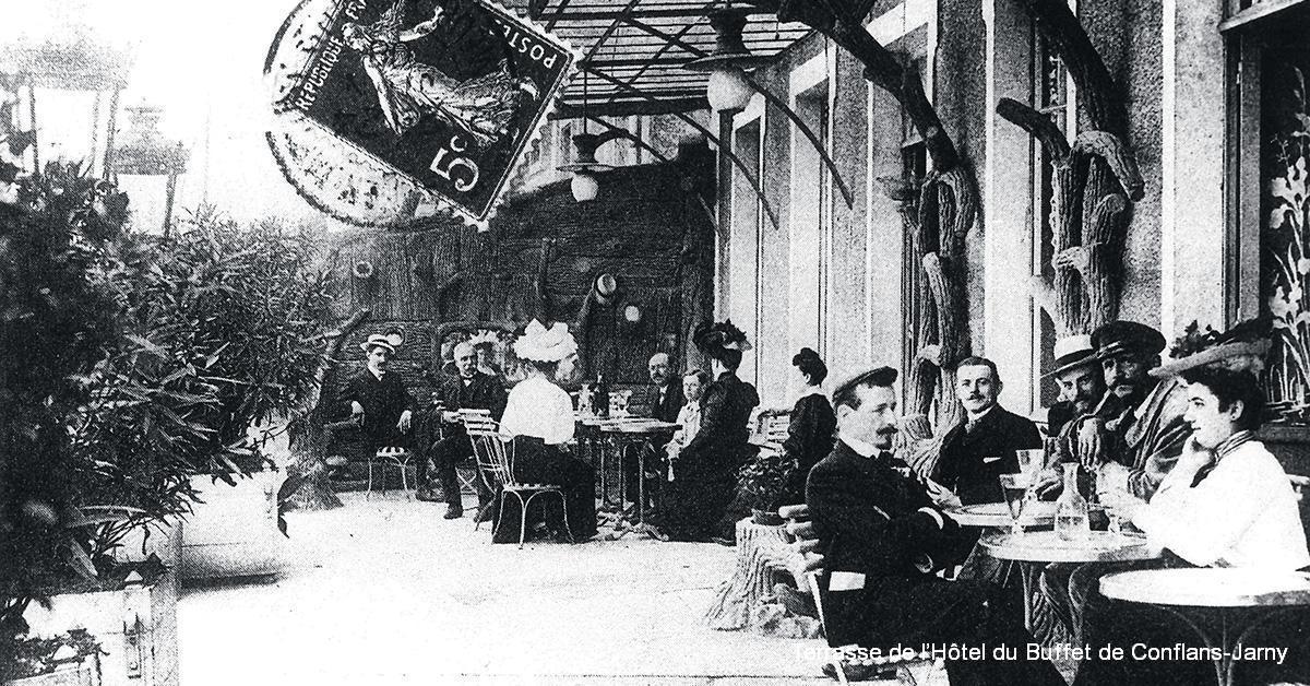 Terrasse de l’Hôtel du Buffet de Conflans-Jarny