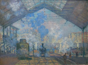 Covid-19 Visites virtuelles, livres, films et contenus web : comment s’occuper ? - 2e partie 7 La Gare Saint-Lazare, le train de Normandie (Claude Monet). © DR
