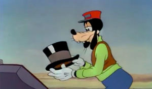 Animation. 20 cartoons ferroviaires de l’âge d’or de l’animation américaine 19 Dingo, Baggage Buster de Jack Kinney. Walt Disney Productions (1941).