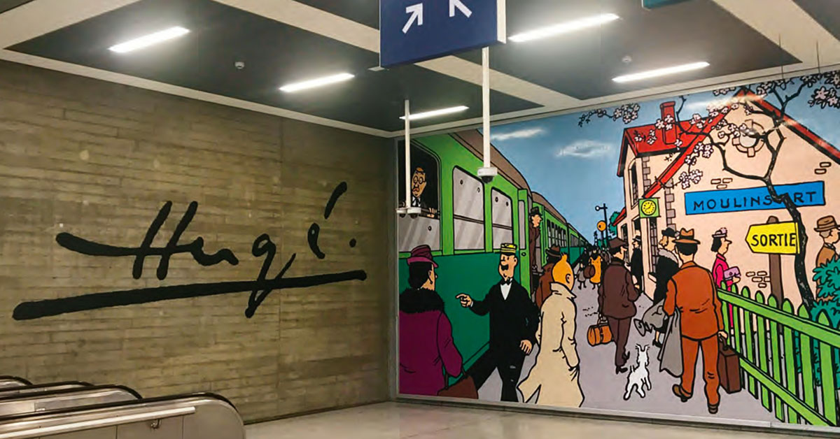 HERGÉ - TINTIN DANS LE MÉTRO