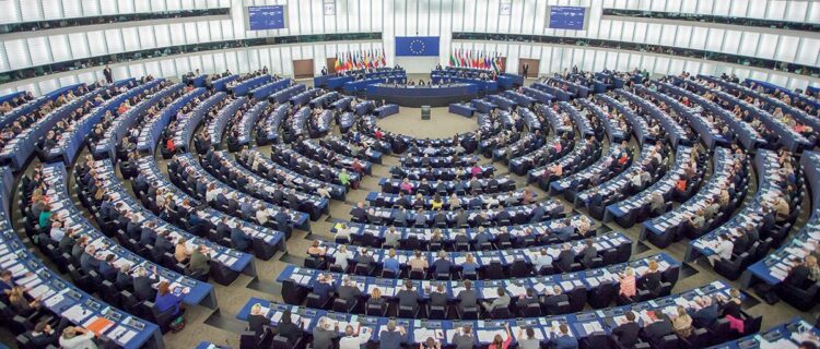 L'hémicycle du Parlement européen.