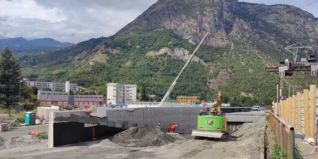 Lyon-Turin Construction de la plateforme où sera installée la future gare internationale