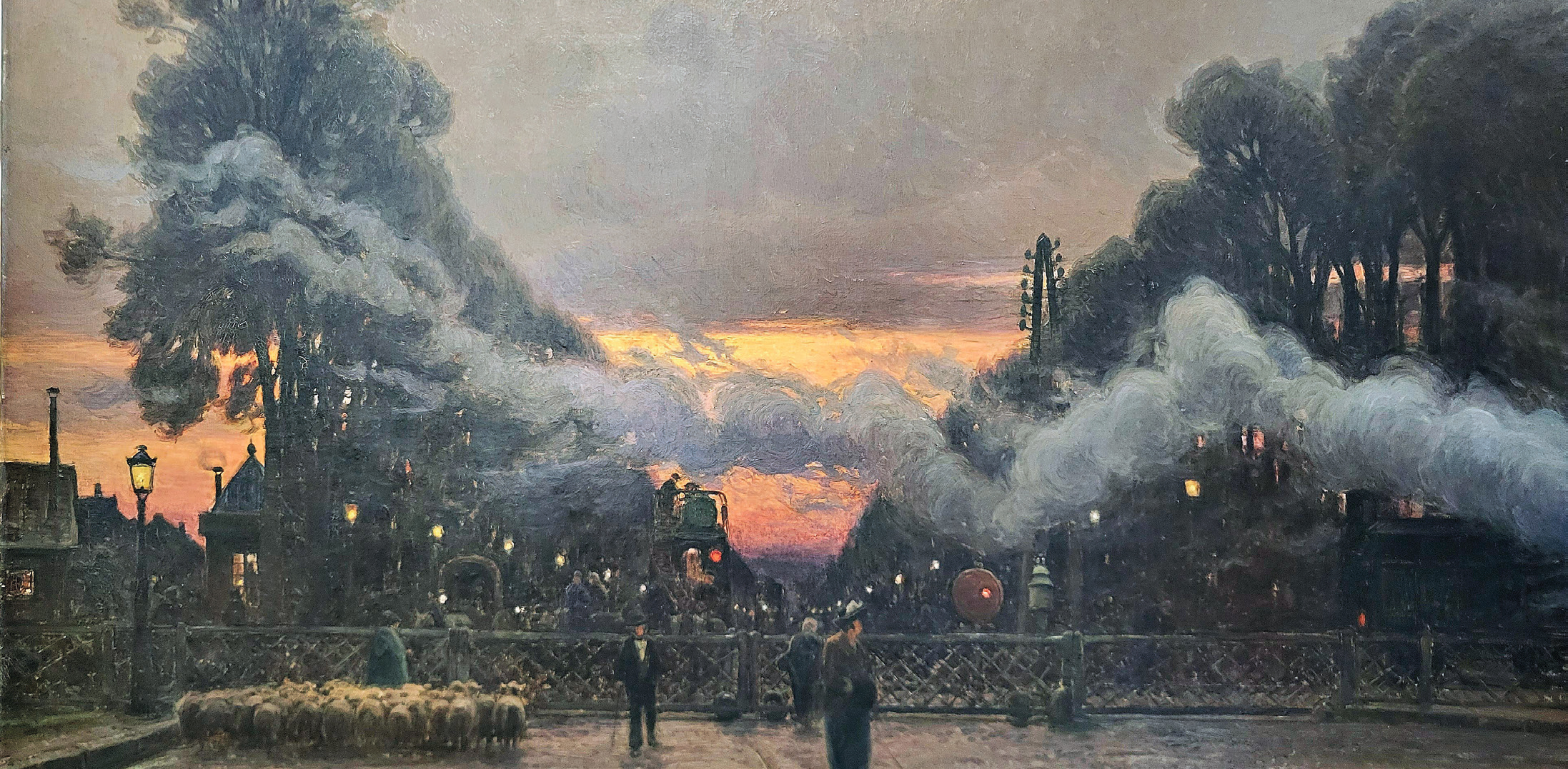 Le passage à niveau de William Didier-Pouget, huile sur toile, collection musée de Bourgoin-Jallieu.