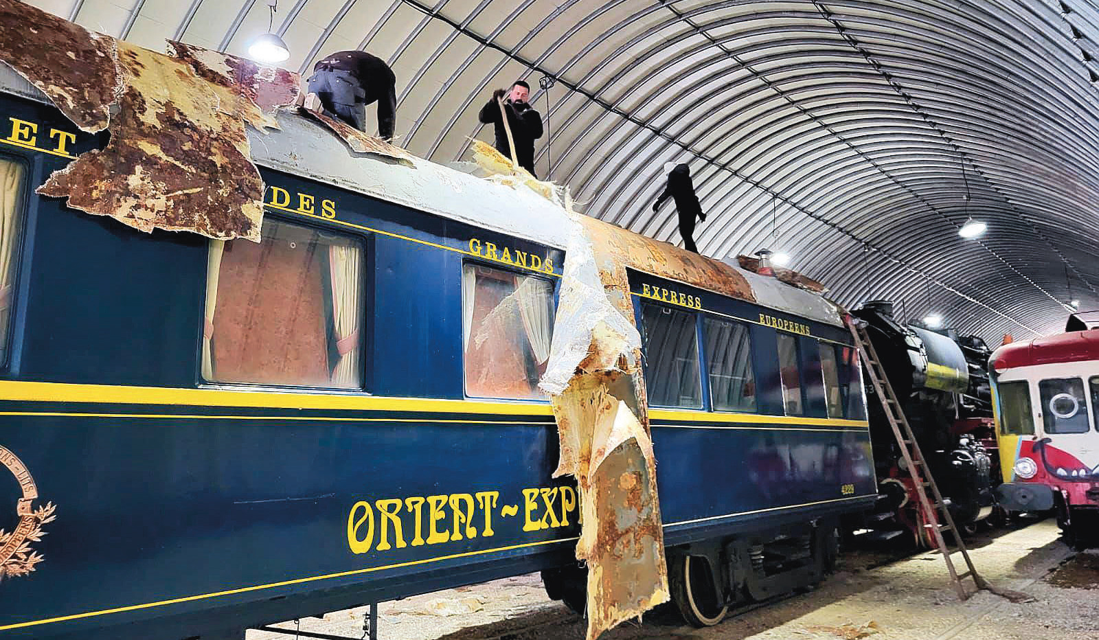 Unecto. Les indispensables travaux d'hiver pour préparer la saison touristique 1 La voiture restaurant Orient-Express du Coni’fer a bénéficié d’un chantier d’ampleur afin d’être prête à accueillir des convives en avril prochain.