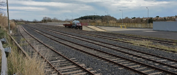 La gare de Maureilhan voies ferrées