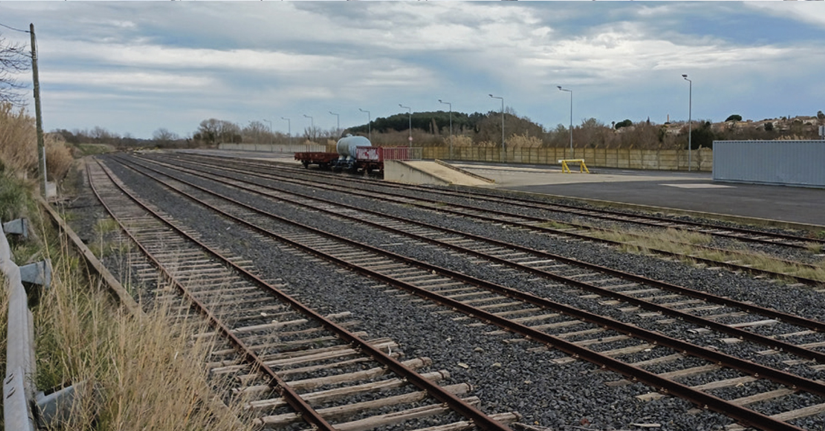 La gare de Maureilhan voies ferrées