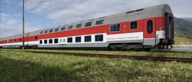 Impression d’artiste d’une future voiture-lits que devrait construire ŽOS Vrútky pour les ZSSK (15 avril 2025) @ ZSSK