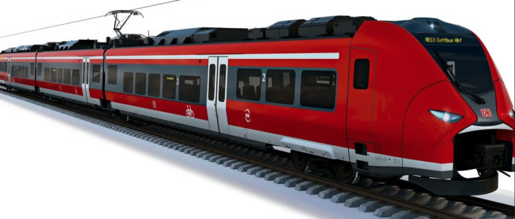 Impression d’artiste d’un Mireo à trois caisses en livrée DB Regio pour le réseau ENORM (20 novembre 2025). Crédit photo : Siemens Mobility