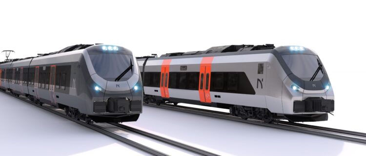 Impression d’artiste de deux Coradia Nordic « N05 » pour Norske Tog (22 décembre 2021) Crédit photo : Alstom