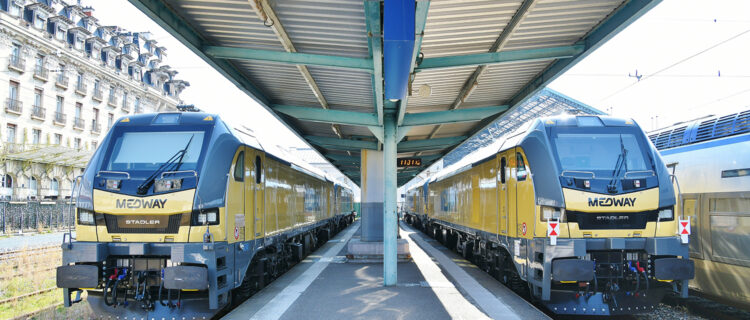 Medway France poursuit son extension en France 2 es quatre locomotives Euro 6000 Medway sont en place sur les voies de garage terminus de la gare de Lyon-Perrache le 24 mars 2026. Texte et photo de Pierre JULIEN