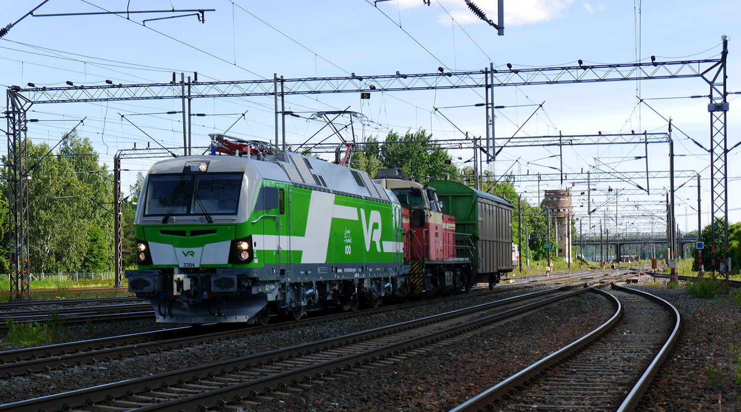 Finlande : Le parc des Vectron Sr3 des VR au complet 1 La Vectron Sr3 3304