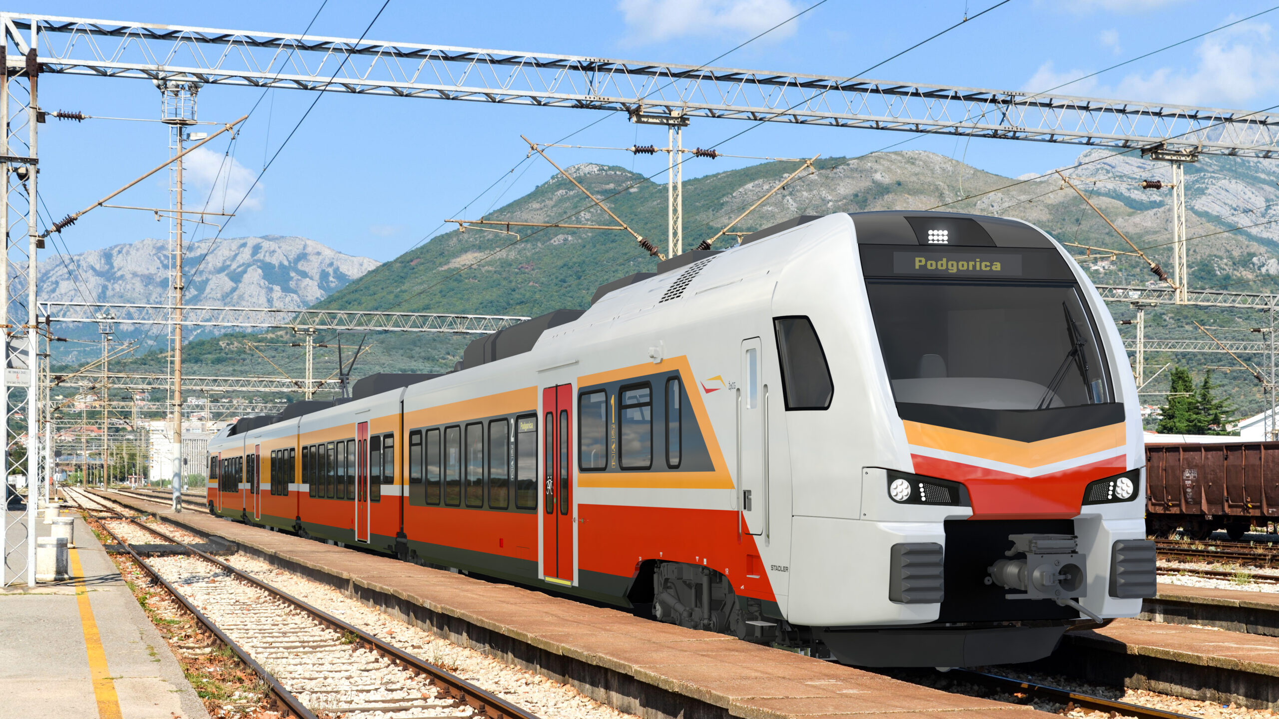 Monténégro : Les ŽPCG commandent trois Flirt auprès de Stadler 2 Impression d’un futur Flirt pour l’opérateur monténégrin ŽPCG Crédit photo : Stadler Rail