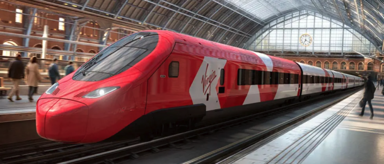 Nouvelle étape pour Virgin sur les relations transmanche 2 Impression d’artiste d’un Avelia Stream de Virgin Trains en gare de St.Pancras International (14 août 2026) Crédit photo : VTE Holdings