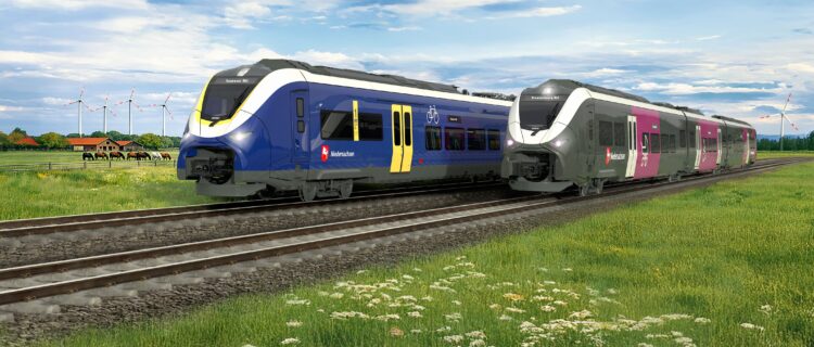 Allemagne : 113 Mireo Plus B pour la Basse-Saxe 2 Impression d'artiste des futures Mireo Plus B, à gauche pour la Basse-Saxe, à droite pour le Grand-Brunswick (15 octobre 2026) Crédit photo : Siemens Mobility