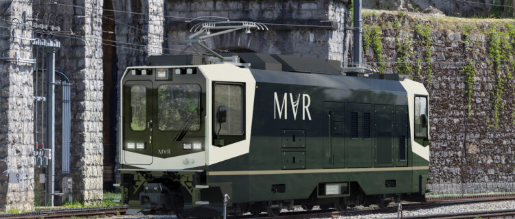 Suisse : Les MVR commandent à Stadler deux locomotives bimode à crémaillère 2 Impression d'artiste d'une future HGem 4/4 en gare de Montreux (1er octobre 2026) Crédit photo : Stadler Rail