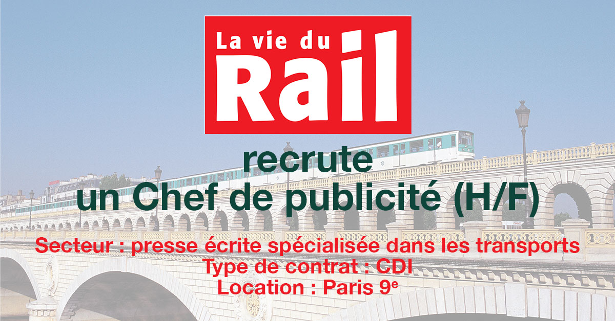 Rejoignez l'équipe de La Vie du Rail !