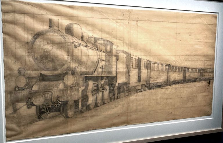Musée Cernuschi. Apprendre la perspective avec le train 2 Gravure de Train, Musée Cernuschi