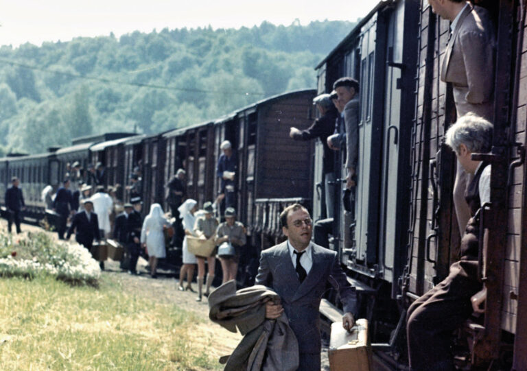 Rétrospective à Lyon. Romy Schneider dans Le Train 2 Jean-Louis Trintignant dans le film "le train"