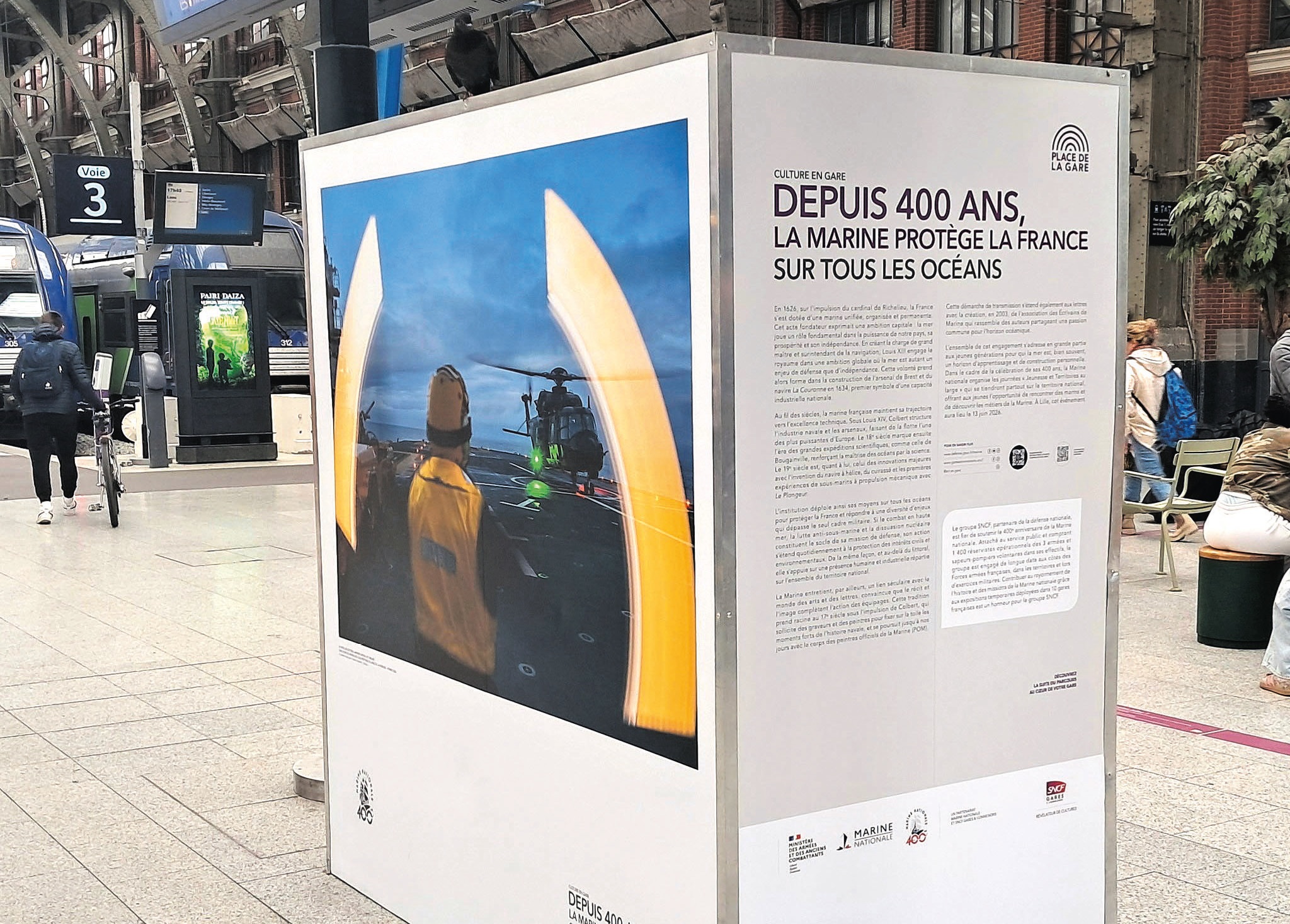 Gares. La Marine nationale expose 400 ans d'histoire 1 L'exposition présentée en gare de Lille - Flandres