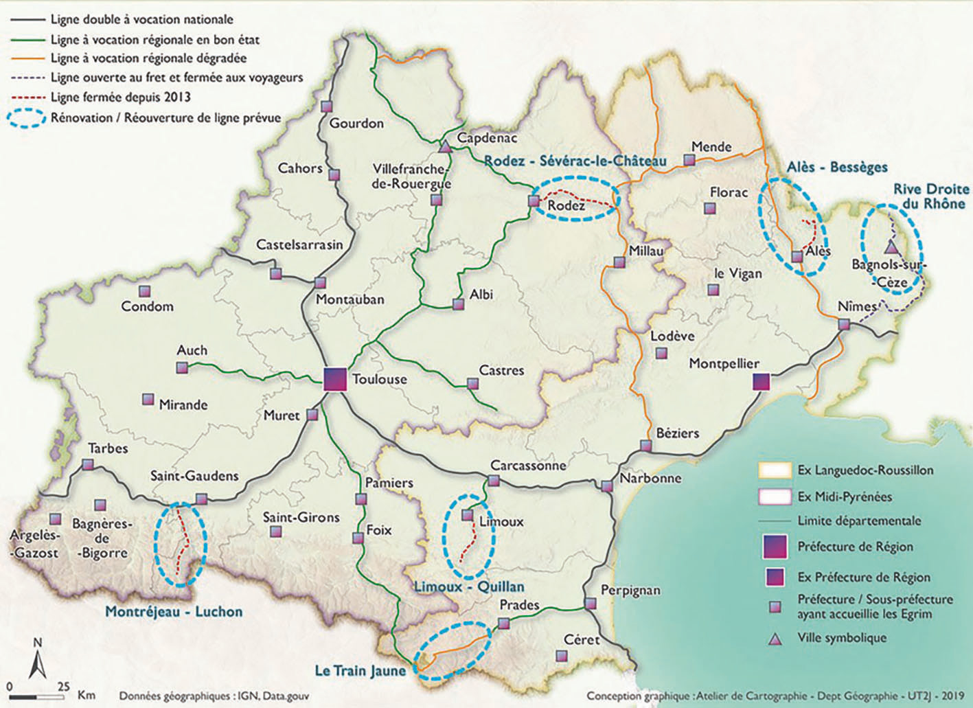 Dix ans après les états généraux du rail et de l'intermodalité : des doutes en Occitanie 1 réseau ferroviaire occitanie