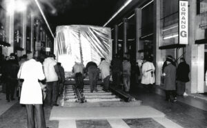 Une image d'archives présentée à l'occasion des 50 ans du métro bruxellois.