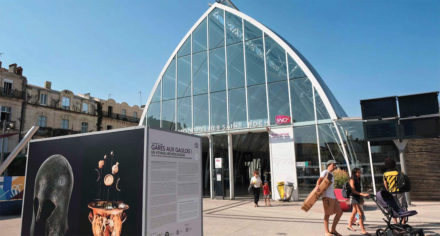 Archéologie. Par Toutatis ! Les Gaulois investissent cinq gares SNCF 2 L'exposition Gare aux Gaulois occupe plusieurs espaces de Montpellier Saint-Roch.