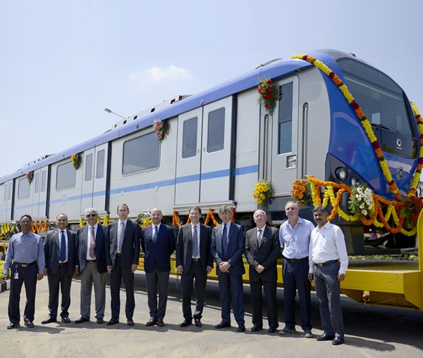 Inde : Alstom livre les 2 premières rames du métro de Chennai 4 Inde : Alstom livre les 2 premières rames du métro de Chennai