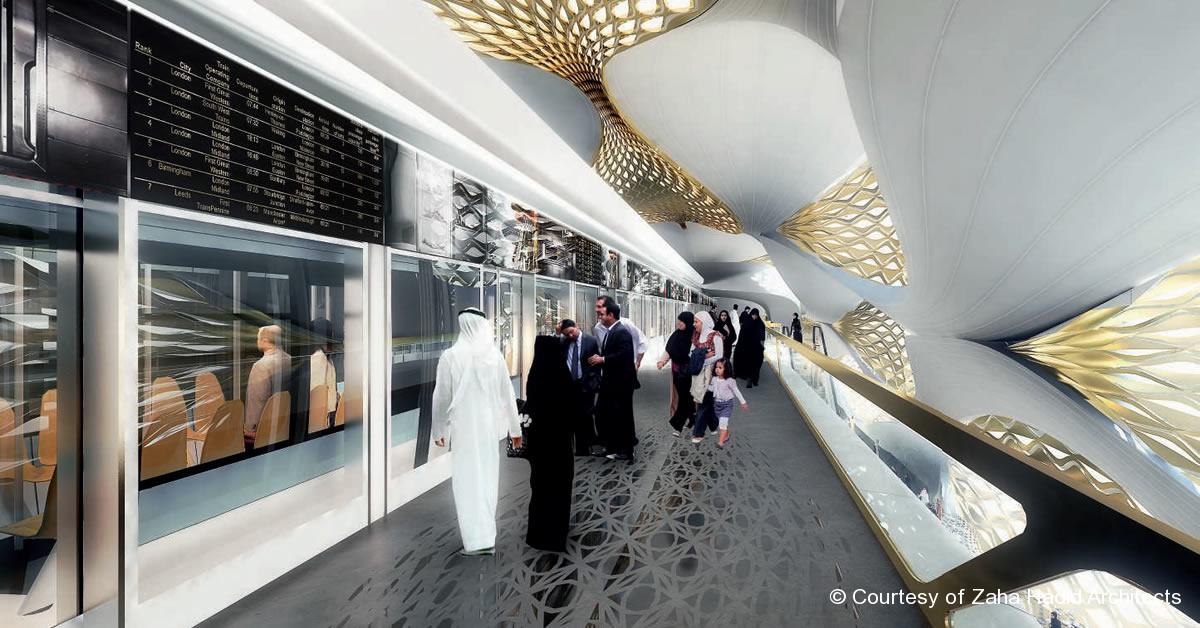 Dossier : Moyen-Orient/Afrique du Nord. Les révolutions du transport 14 © Courtesy of Zaha Hadid Architects