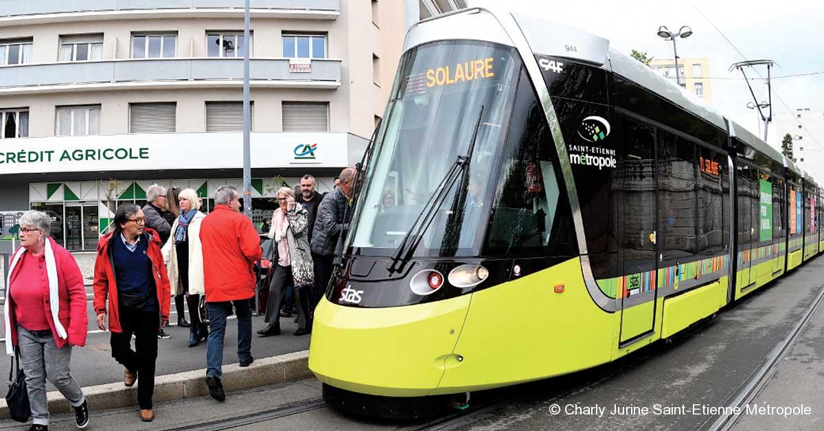 Le tram CAF de Saint-Étienne en service 20 © Charly Jurine Saint-Etienne Métropole