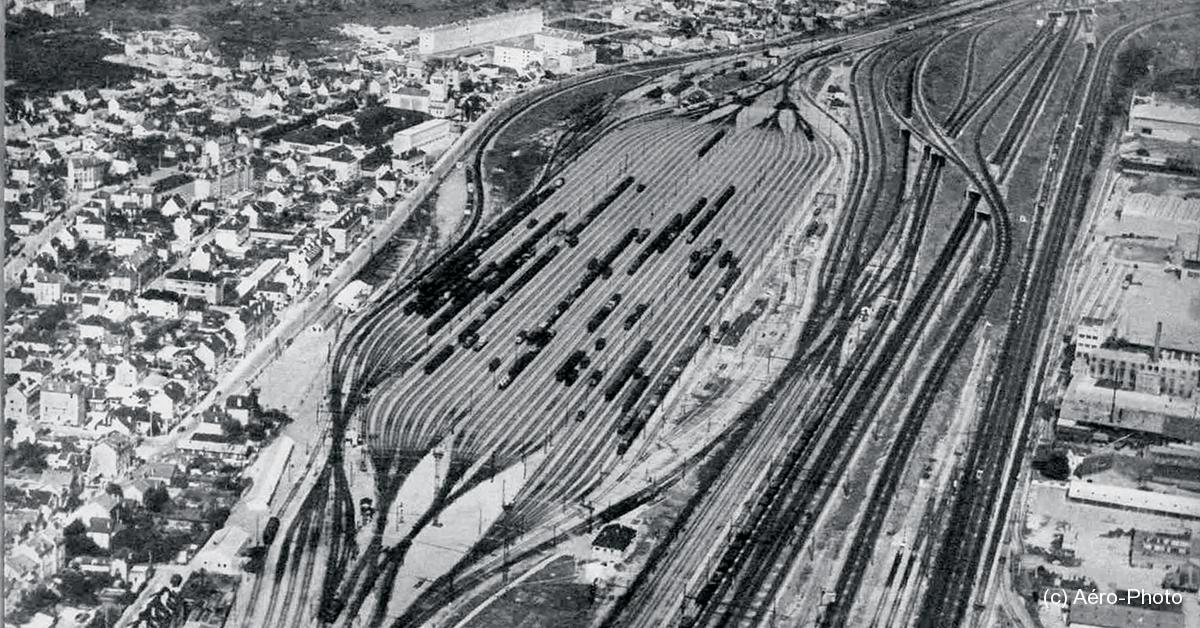 Il était une fois dans La Vie du Rail - 12) Il y a 54 ans, la gare de triage de Juvisy 1 (c) Aéro-Photo