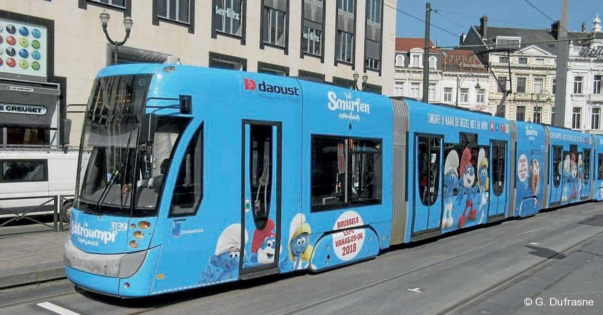 Bruxelles. La Stib célèbre le 60e anniversaire des Schtroumpfs 6 © G. Dufrasne