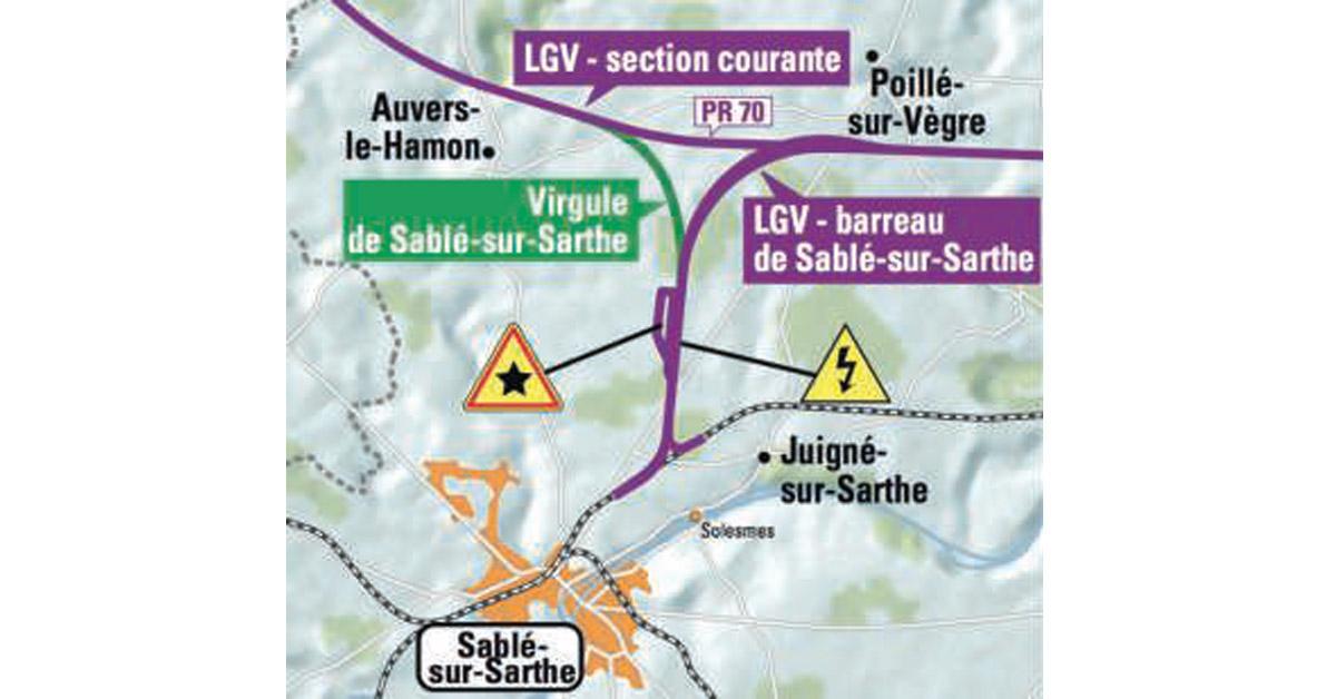 Reprise des relations TER sur la LGV BPL et la virgule de Sablé 1 © ERE