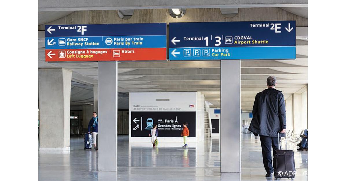 Signature en trompe-l’oeil du CDG Express 1 © ADP - Gwen Le Bras