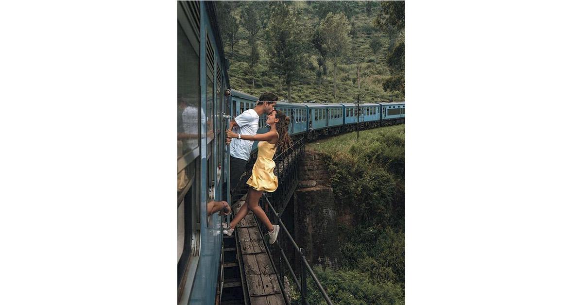 ANECDOTE. Un couple critiqué après une photo dangereuse dans un train en marche 1 (c) DR