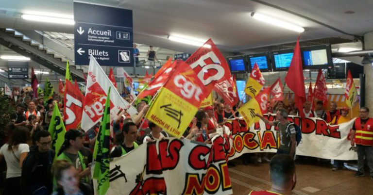 Préavis de grève. Tensions sociales à la SNCF 12 © SUD Rail Lyon