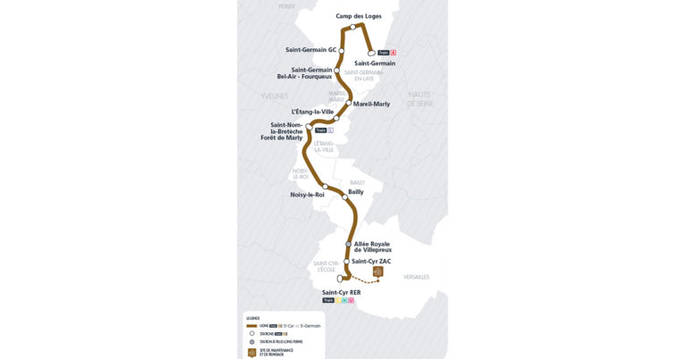 La pose des rails du futur tram-train entre Saint-Cyr et Saint-Germain-en-Laye est lancée 18 La pose des rails du futur tram-train entre Saint-Cyr et Saint-Germain-en-Laye est lancée