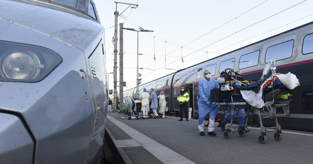 Deux à trois TGV sanitaires devraient circuler chaque semaine 1 Deux à trois TGV sanitaires devraient circuler chaque semaine