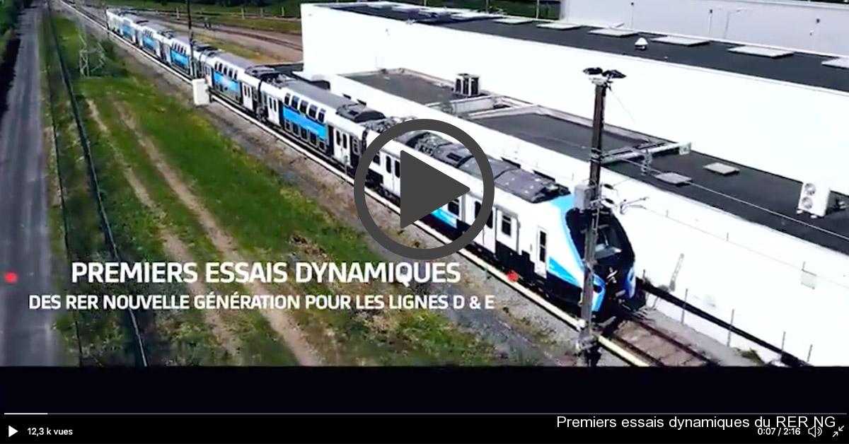 Premiers essais dynamiques du RER NG 1 Premiers essais dynamiques du RER NG