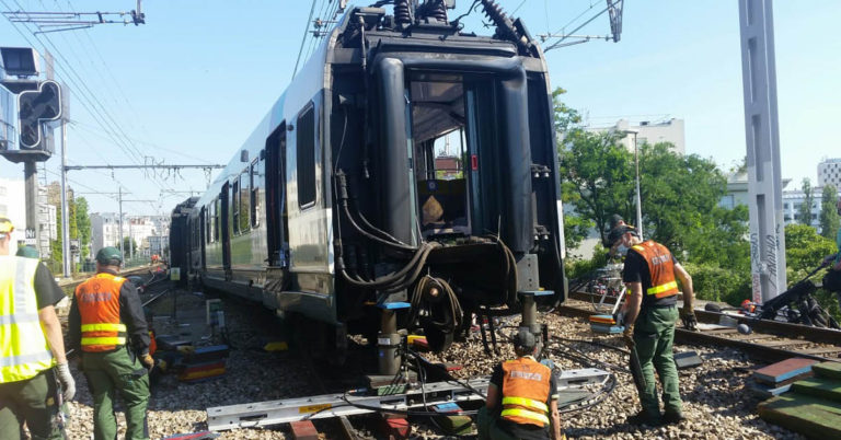 Ile-de-France. Après le déraillement du RER B 8 © RATP