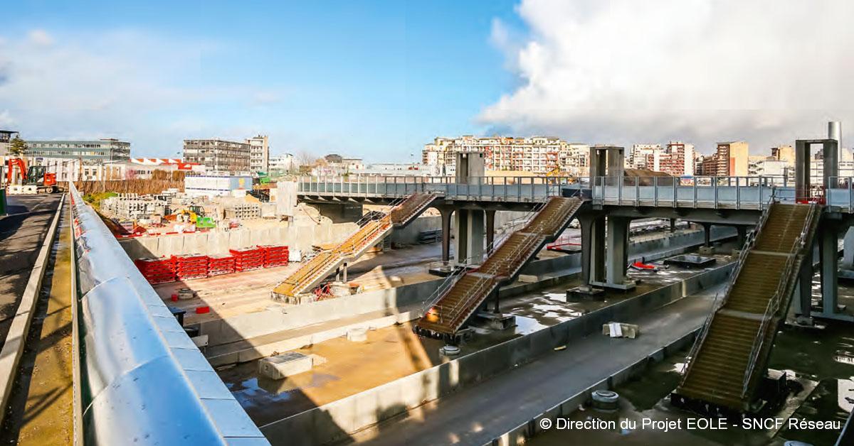 Future gare de Nanterre. Une architecture très particulière 1 © Direction du Projet EOLE - SNCF Réseau