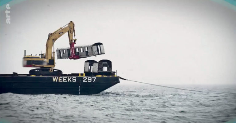 Des nouvelles des rames du métro new-yorkais transformées en récifs 14 © Arte France