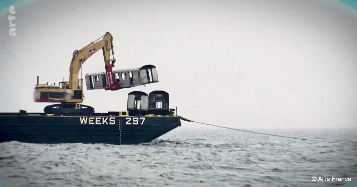 Des nouvelles des rames du métro new-yorkais transformées en récifs 1 © Arte France