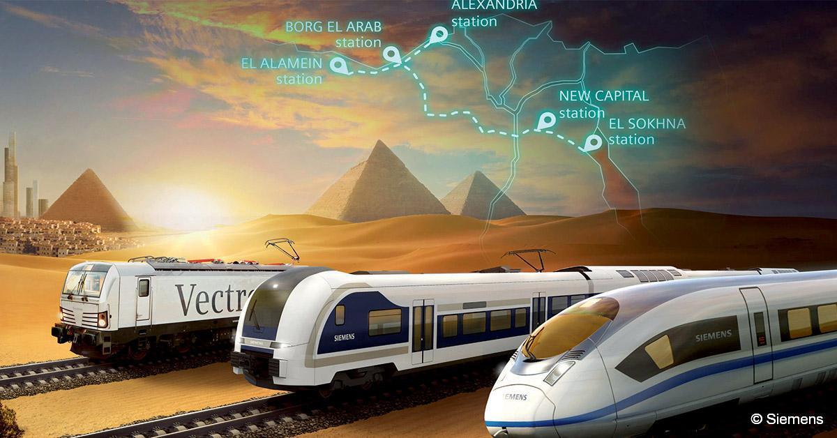 Egypte. Protocole d’accord avec Siemens pour le premier projet ferroviaire à grande vitesse 1 © Siemens