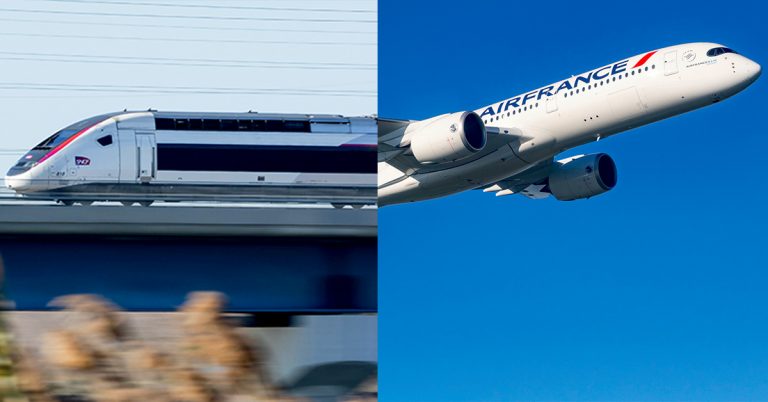 Environnement. L’UFC-Que Choisir réclame un seuil de quatre heures pour substituer le train à l’avion 12 © Alstom - Arnaud Février et © Airbus