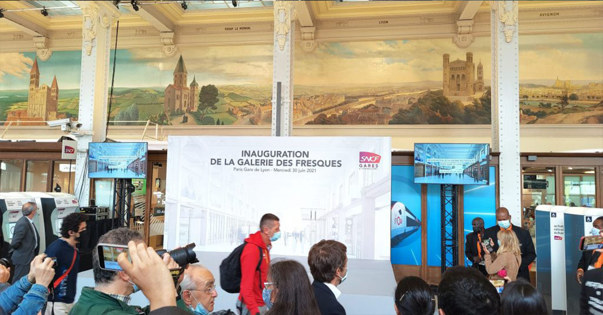 La galerie des fresques de la gare de Paris-Lyon entièrement rénovée 1 La galerie des fresques de la gare de Paris-Lyon entièrement rénovée