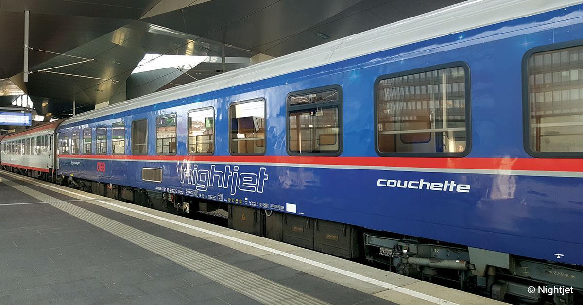 Train de nuit. Réservations ouvertes pour le Paris – Vienne 1 © Nightjet
