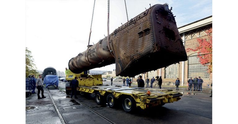 Pacific Vapeur Club. Un convoi exceptionnel pour la chaudière de la 231 G 558 2 © PVC