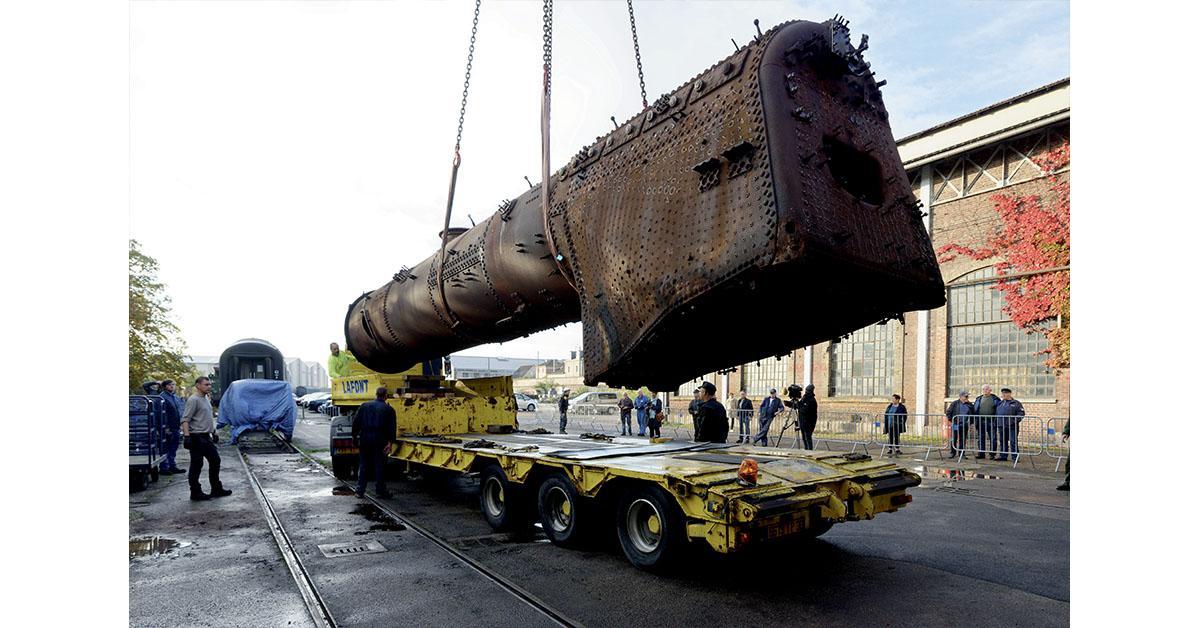 Pacific Vapeur Club. Un convoi exceptionnel pour la chaudière de la 231 G 558 1 © PVC