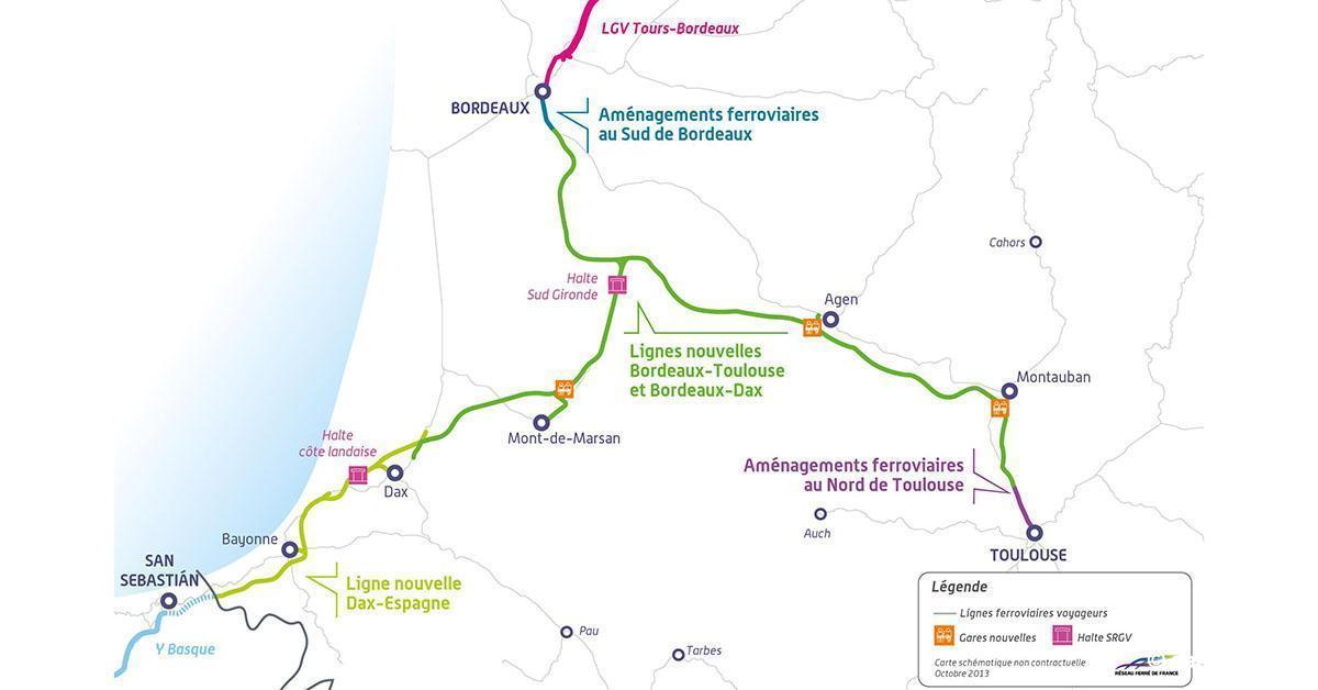 Financement de la LGV Sud-Ouest. Encore un effort ! 1 © carte GPSO