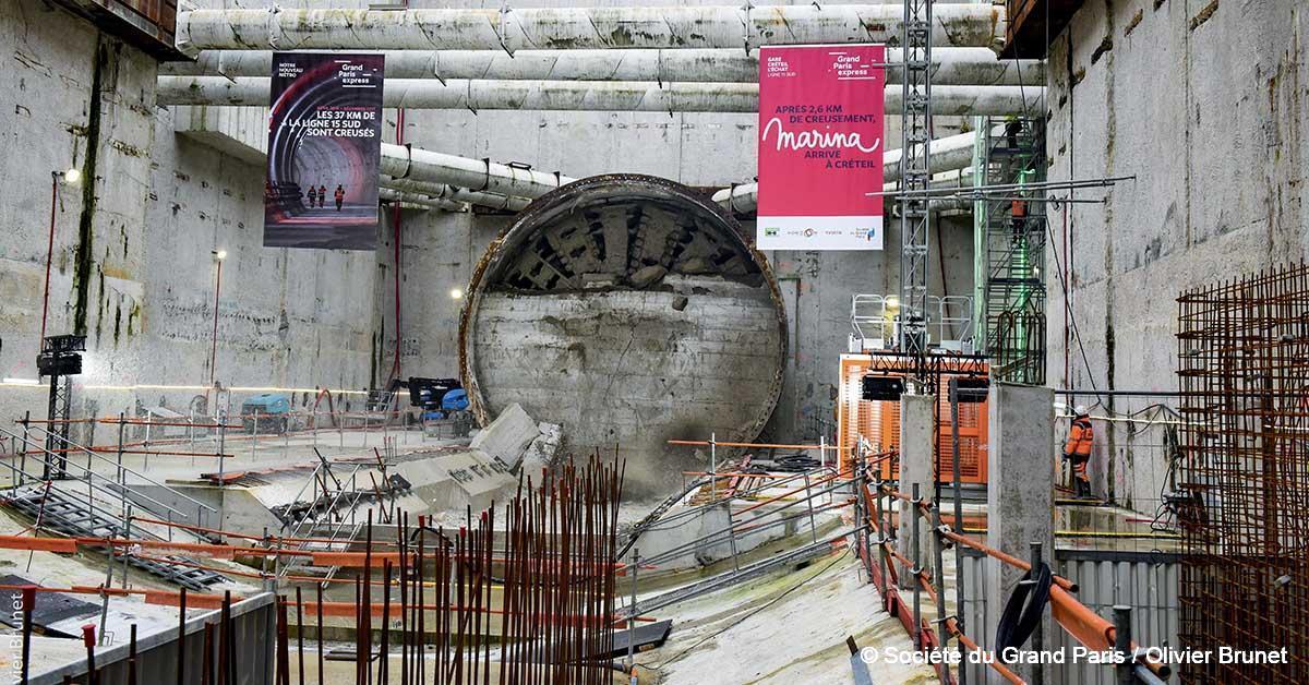 Ile-de-France. Le tunnel de la ligne 15 du Grand Paris Express entièrement creusé 1 © Société du Grand Paris / Olivier Brunet